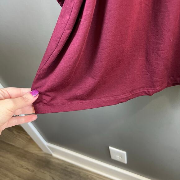 Lands’ End Maroon Long Sleeve peasant Tunic Top Size 3x (24W-26W) - Picture 9 of 9